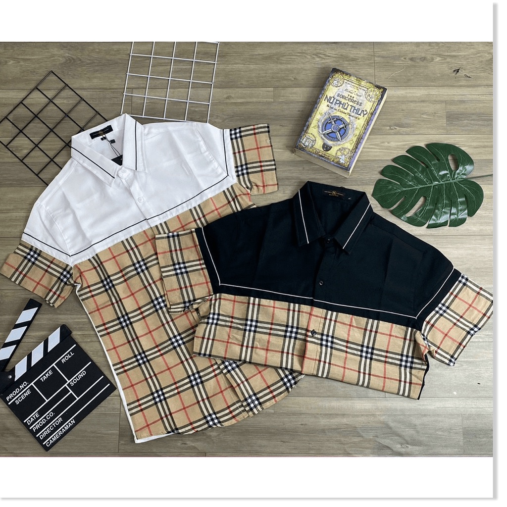 Áo sơ mi 3D phối caro ngắn tay cực đẹp phong cách mới cho ae KOKO MI