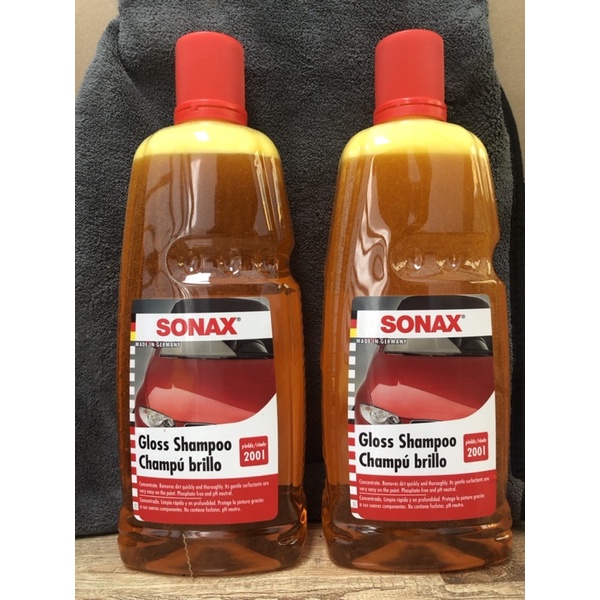 Combo 2 chai xà bông rửa xe sonax đậm đặc 1 lít