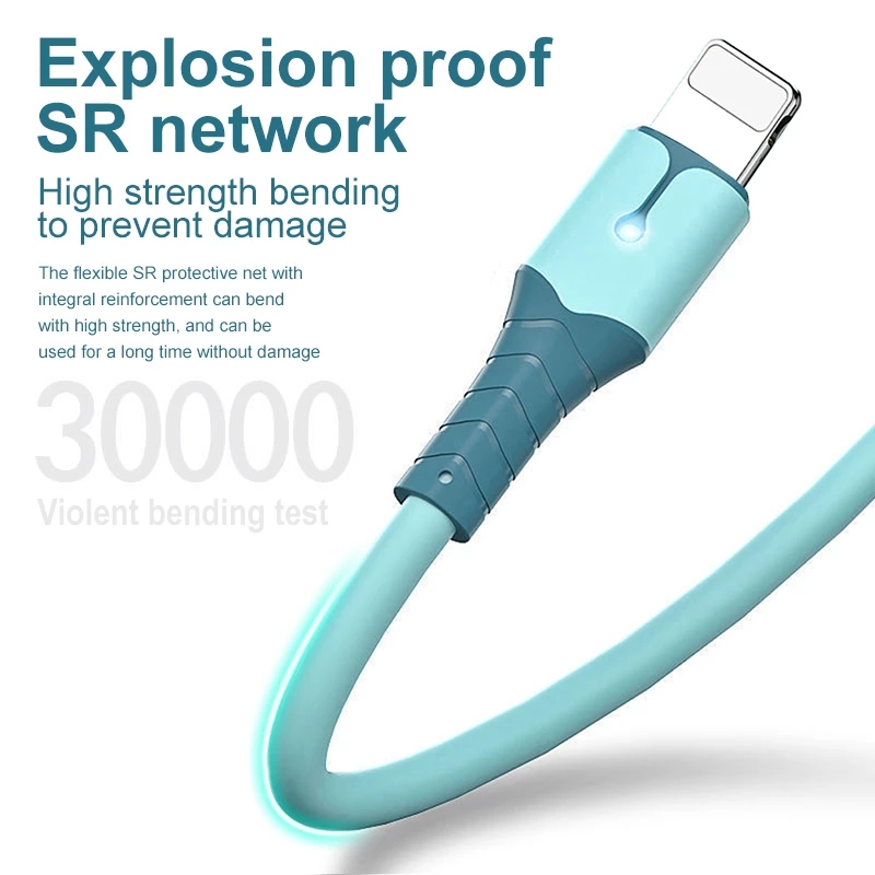 Dây cáp sạc truyền dữ liệu USB loại nhanh 5A bằng silicone lỏng tướng thích mọi điện thoại thông minh
