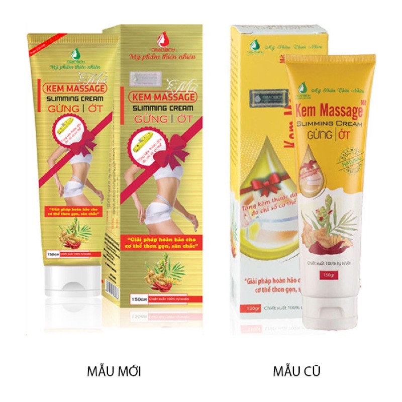Kem Tan Mỡ Ngân Bình 150gr Chiết Xuất Gừng Ớt chính hãng giu giảm mỡ bụng , eo thon , giãm mỡ cơ thể