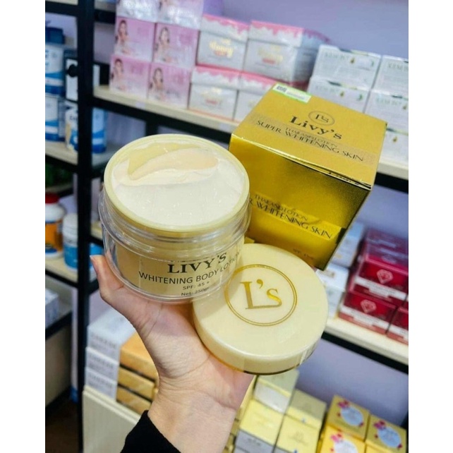 Kem Body LIVY’S Thái Lan SPF 45+ 250gr Cho Làn Da Trắng Mịn Màng Tự Nhiên