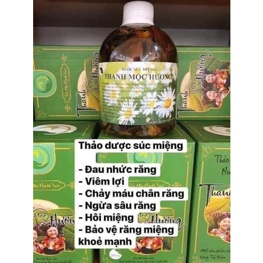 Nước súc miệng hết sâu răng,hôi miệng,viêm lợi Thanh Mộc Hương 500ml[chính hãng]