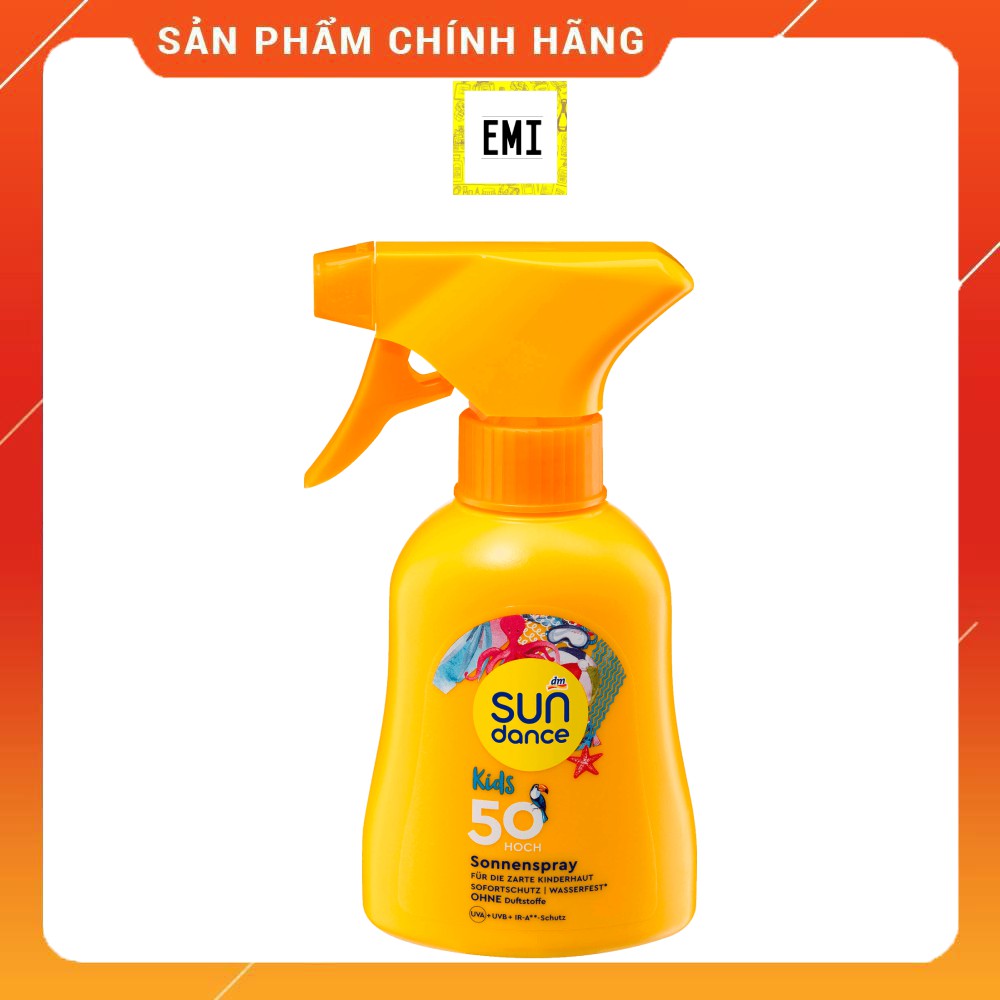 Kem chống nắng SunDance kids LSF50+ 200ml (dạng xịt) - Hàng chuẩn Đức