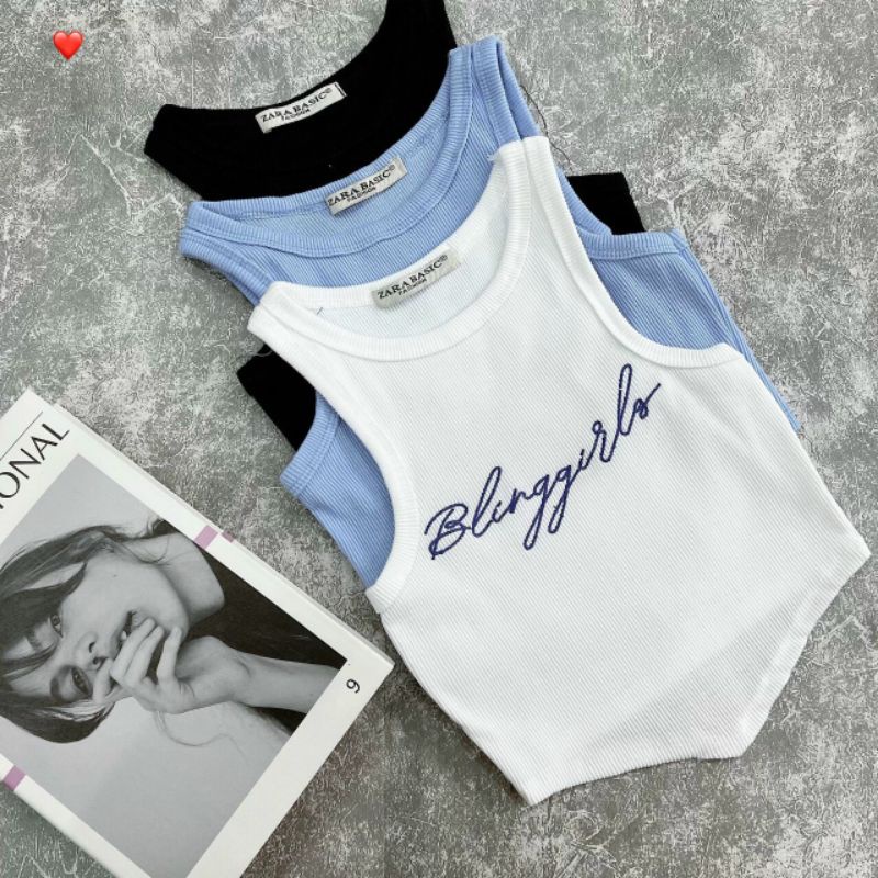 Áo thun croptop ba lỗ ngược Ba len cực hot LY176214