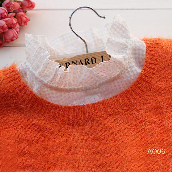 Cổ áo rời cổ lọ dạng croptop mặc trong áo len đầm không cổ - Mã AO51