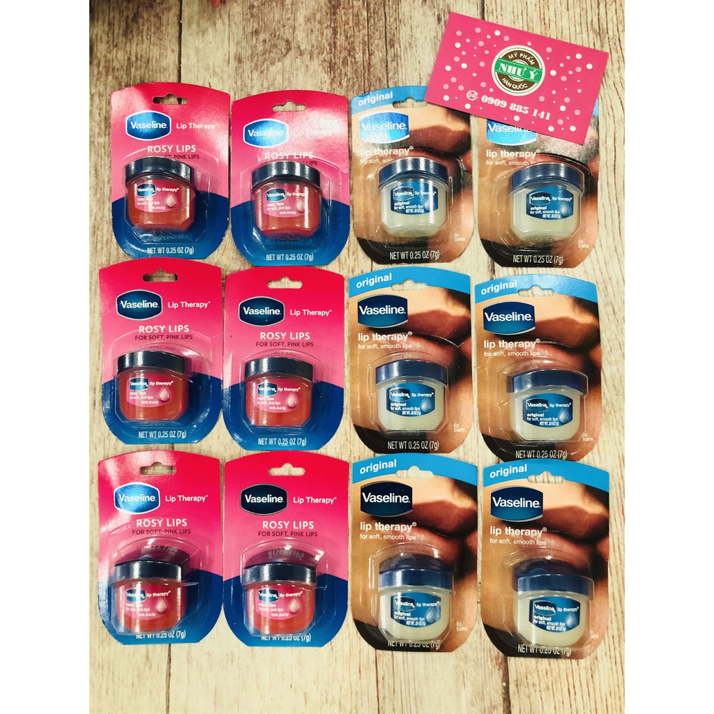 Ủ Môi Vaseline Lip Therapy 7g: Original; Rosy; Cocoa Butter; Creme Brulee
