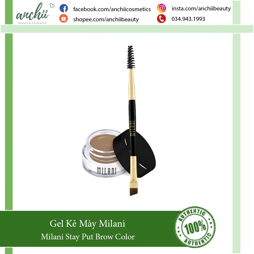 Gel Kẻ Mày Milani Stay Put Brow Color