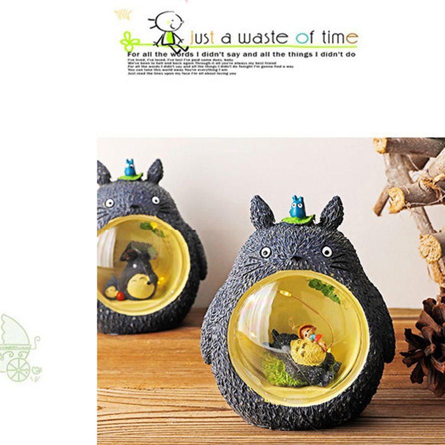 EASYGO Studio Ghibli Totoro Figures LED Night Light Mô hình đồ chơi Anime Totoro Star Toys EG310