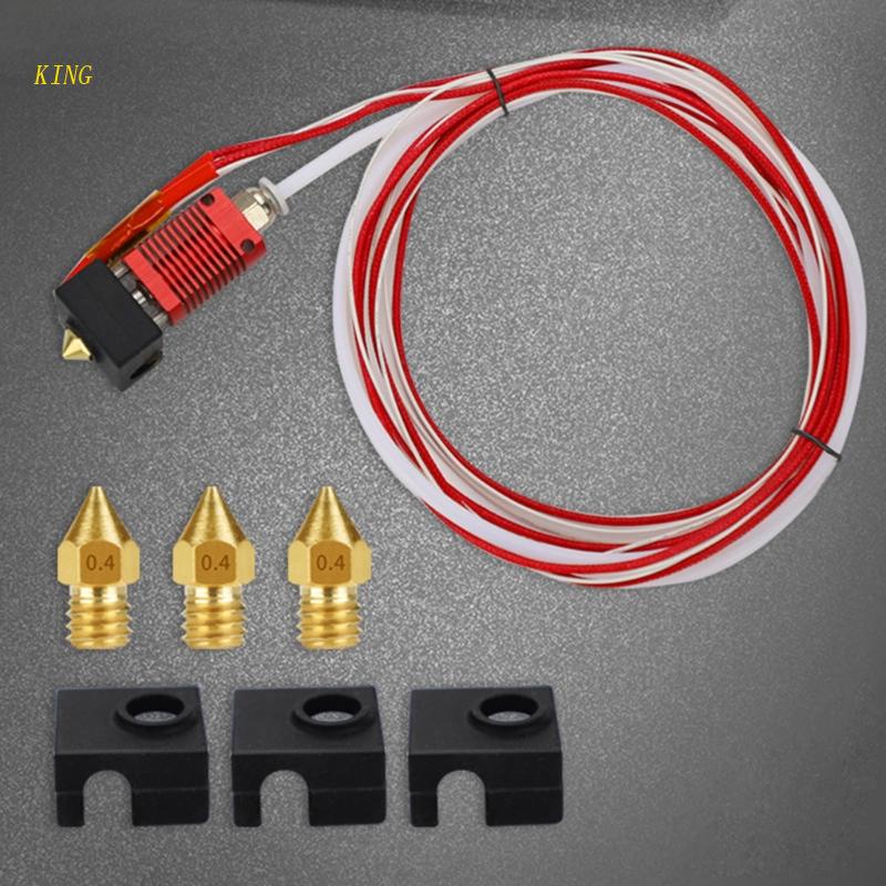 Bộ 7 Phụ Kiện Đầu Phun 0.4mm Bằng Silicone Cho Máy In 3D Ender 3 V2 1.75mm