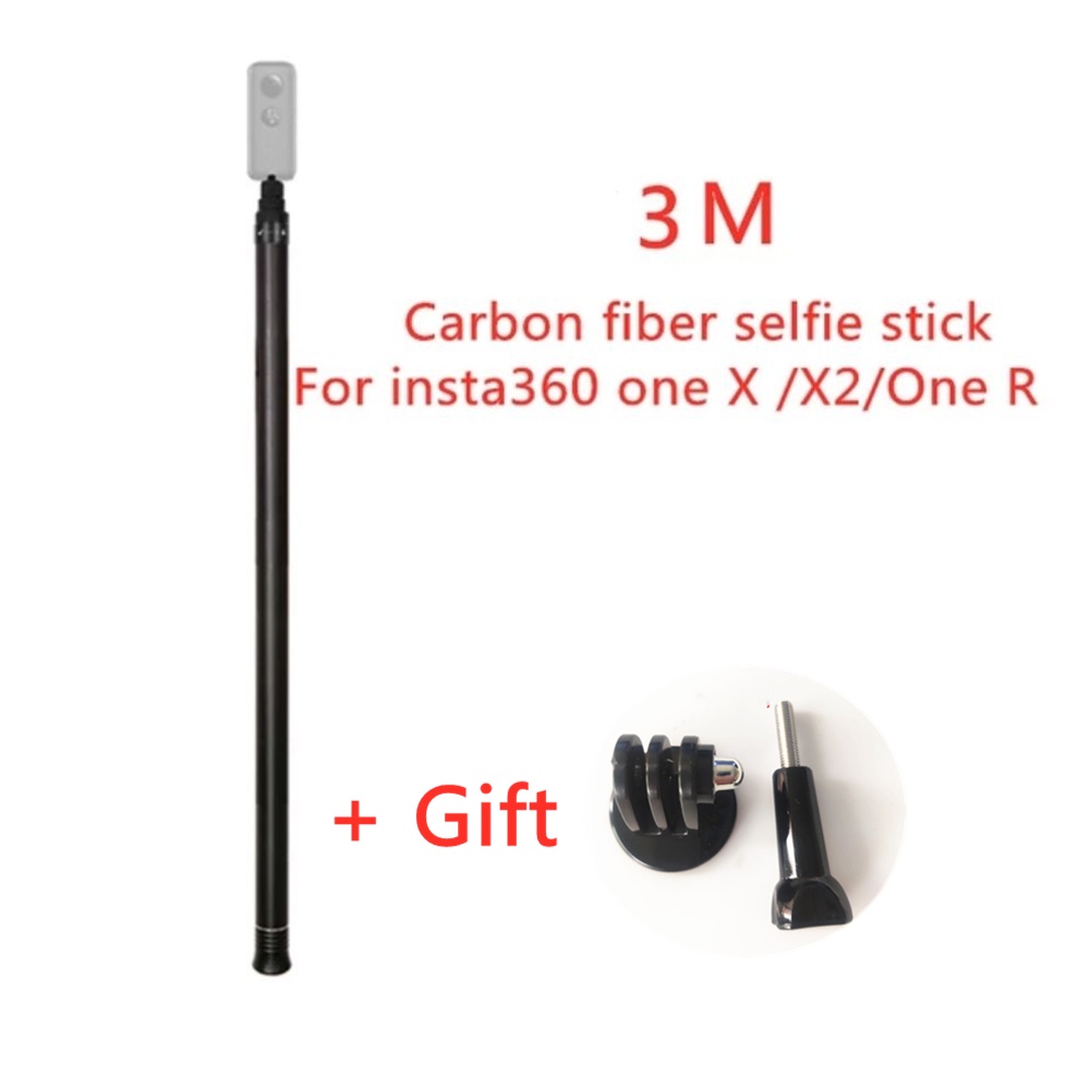 Gậy Selfie bằng sợi Carbon 3M cho Insta360 One X4 Máy ảnh thể thao Siêu dài Gậy Selfie Phụ kiện chân