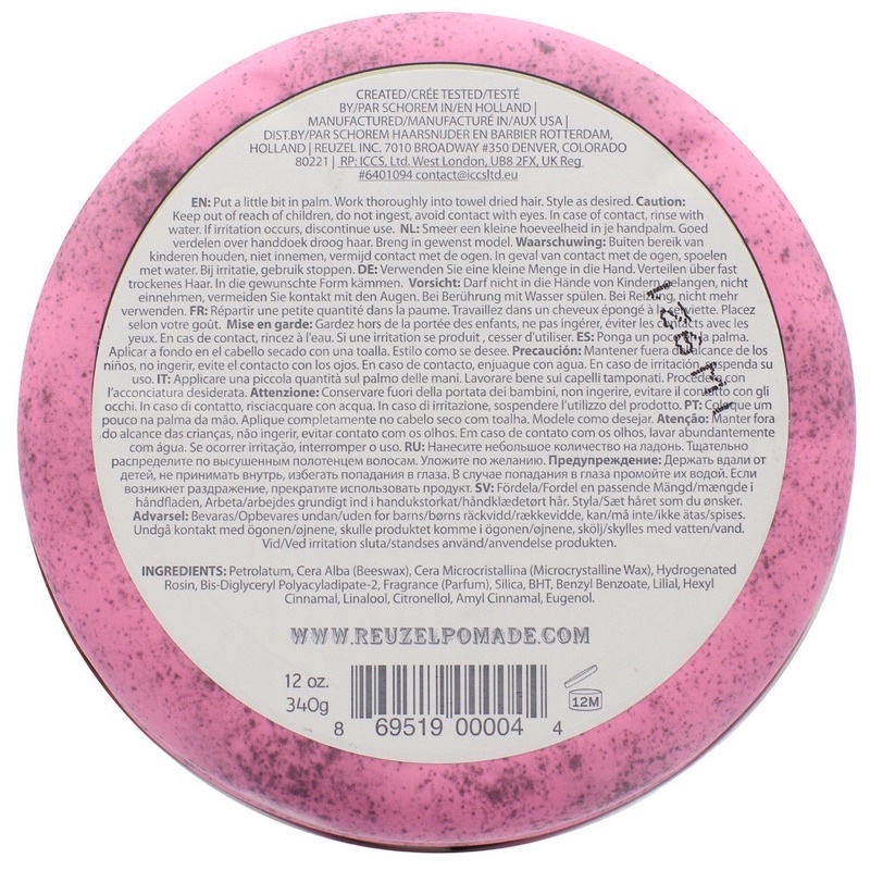 Sáp Vuốt Tóc nam Reuzel chính hãng - 113Gram