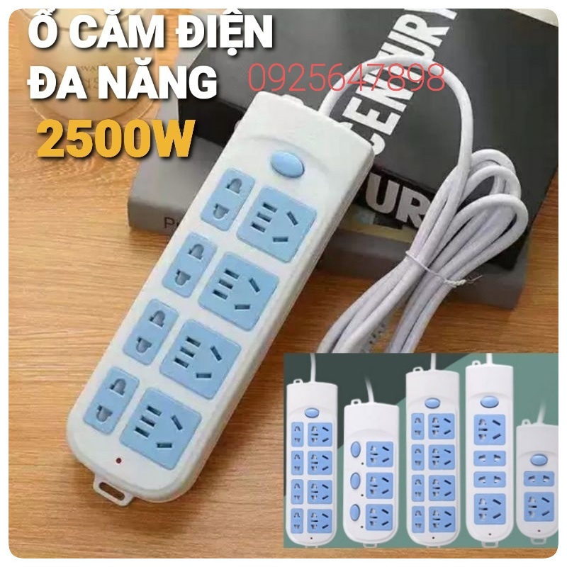 Ổ Cắm Điện Gia Dụng Thông Minh Chuyển Đổi Đa Năng Dây Dài 3 Mét-YOBO