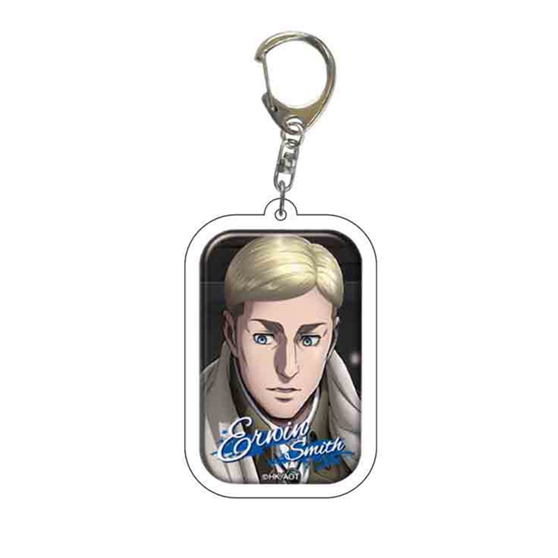 Attack On Titan Characters Keychain Cartoon Print Acrylic Key Ring Holder Bag Charm Classic Anime Jewelry Teens Gift