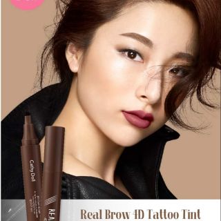 BÚT KẺ CHÂN MÀY TATOO KHẨY SỢI Cathy Doll REAL BROW 4D Tint MẪU MỚI 2019 CÂY MẬP