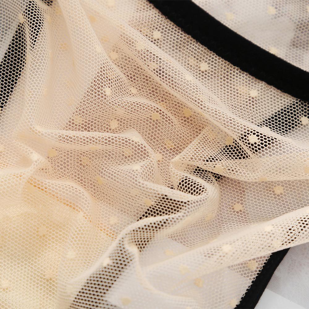 EXPEN Quần Lót Cotton Lưng Thấp Phối Lưới Hình Trái Tim Quyến Rũ Cho Nữ