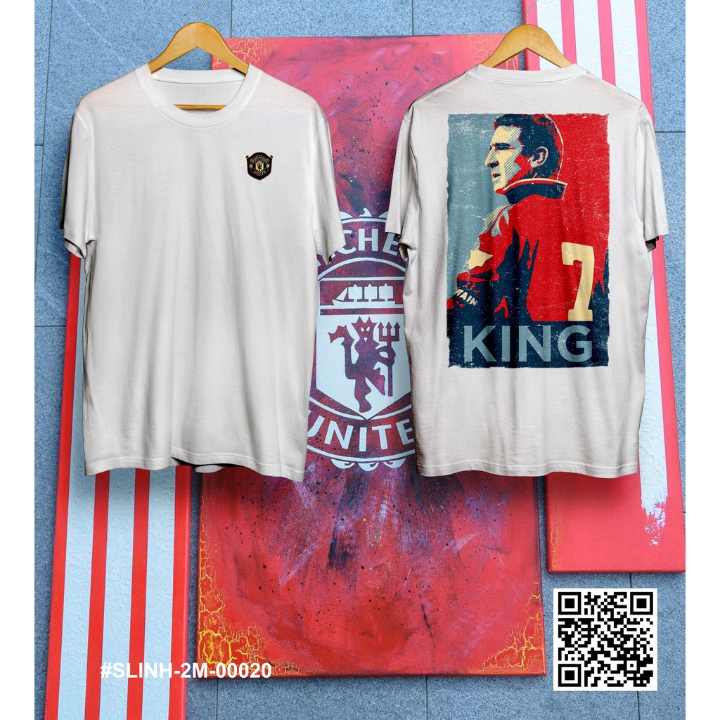 Áo Thun 2 Mặt - Bóng Đá - Manches ter - ERIC CANTONA Cao Cấp - Unisex