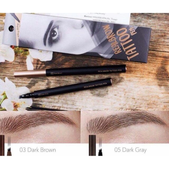 (Xả hàng - New) Chì Kẻ Mày Dạng Xăm VACOSI Real brow Tattoo Pen