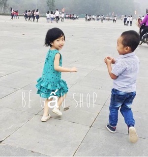 Váy thô hoa xếp tầng cho BG