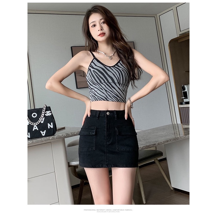Chân Váy Body Chữ A Denim Co Dãn Cạp Cao Ôm Sát Có Túi Phong cách Cá Tính Phù Hợp Đi Chơi Đi Dạo Phố Cv4801