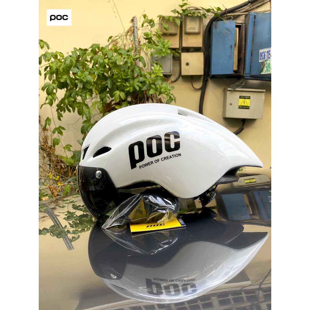 SIÊU PHẨM NÓN THỂ THAO POC 01 TRẮNG BÓNG CHÍNH HÃNG 2022