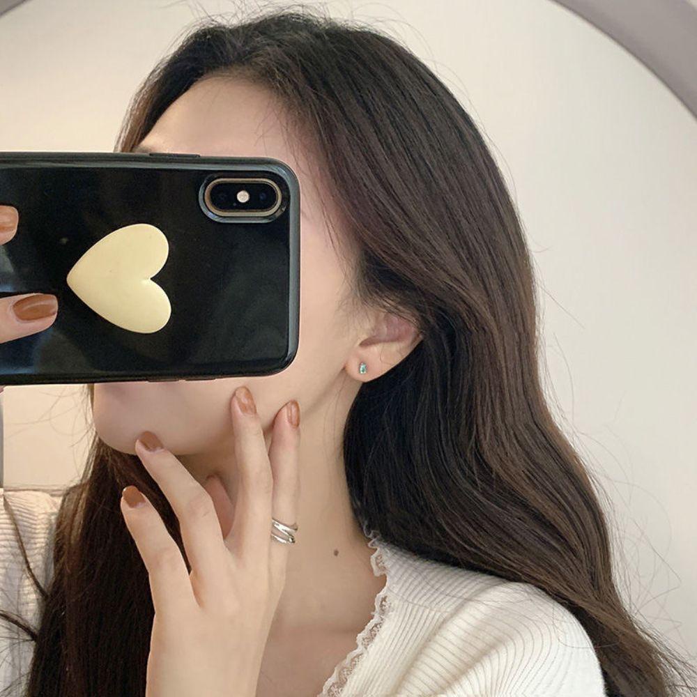 Bộ 5 Bông Tai Đính Đá Không Gây Dị Ứng Thời Trang Cho Nữ|Trang Sức Thời Trang