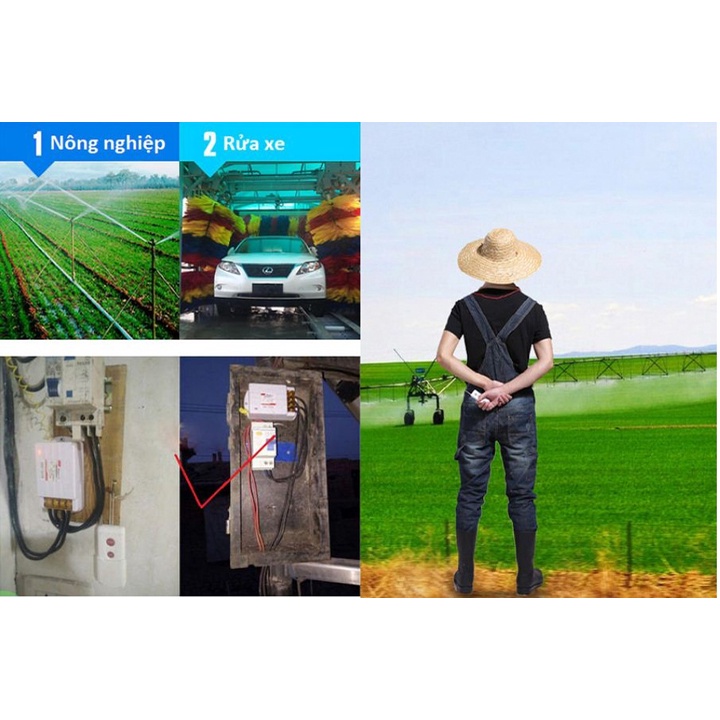 Công Tắc Điều Khiển Từ Xa Honest HT-9220KG-1Km - 40A/220V (có học lệnh) dùng cho máy bơm ,thiết bị điện...