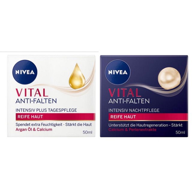 Hàng Đức xách tay - Kem dưỡng da chống nhăn Nivea Vital Anti - Falten