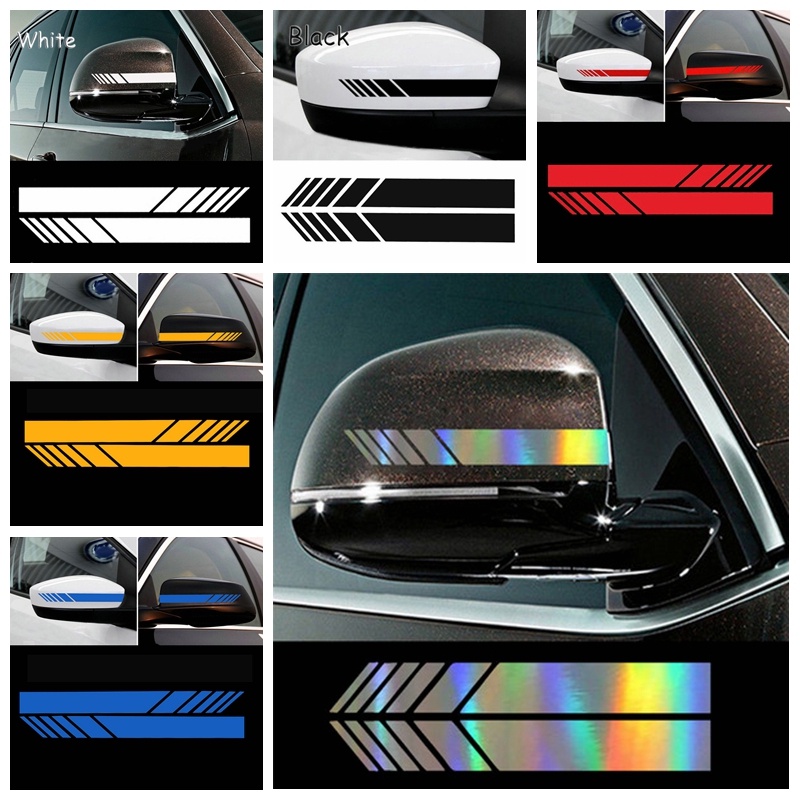 Set 2 miếng dán phản quang trang trí kính chiếu hậu 5 màu lựa chọn dành cho xe hơi