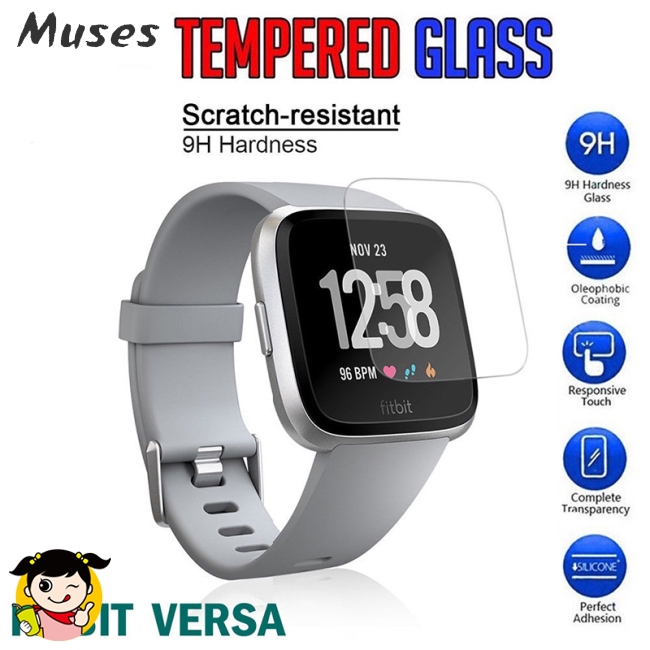 Muse07 1 hoặc bộ 2 kính cường lực siêu mảnh bảo vệ màn hình dành cho đồng hồ thông minh Fitbit Versa