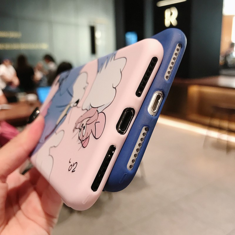 Ốp điện thoại mềm hình chữ Trung Quốc cho TOM AND JERRY iPhone 5s 6 6S 7 8 plus iPhone X XS Max XR 11 12 pro max