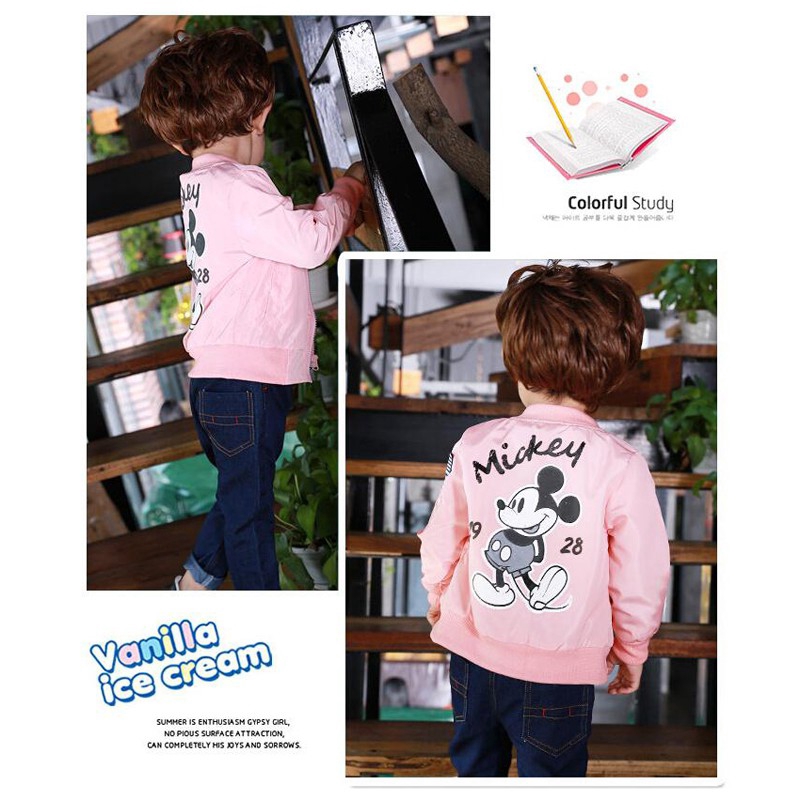 NEW Mickey Jacket Baby Clothes Girls Boys Coat Kids clothing Children jacket