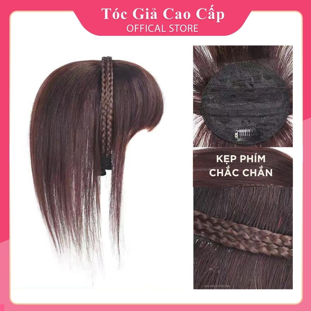 Tóc mái giả che hói 25cm kèm băng đô mái thưa, MẪU MỚI