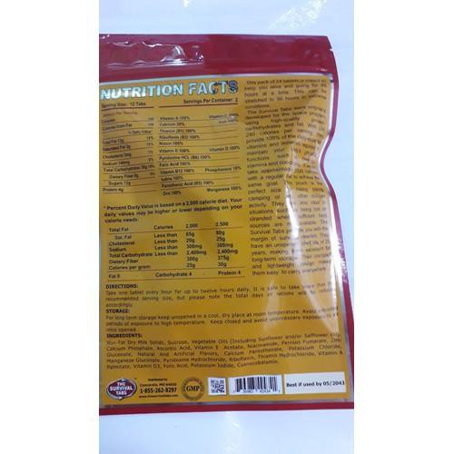 The Survival Tabs Thực phẩm dinh dưỡng sinh tồn thay thế thức ăn thông thường - USA date 2043