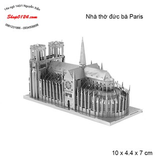 Mô hình thép 3D tự ráp nhà thờ Paris MS