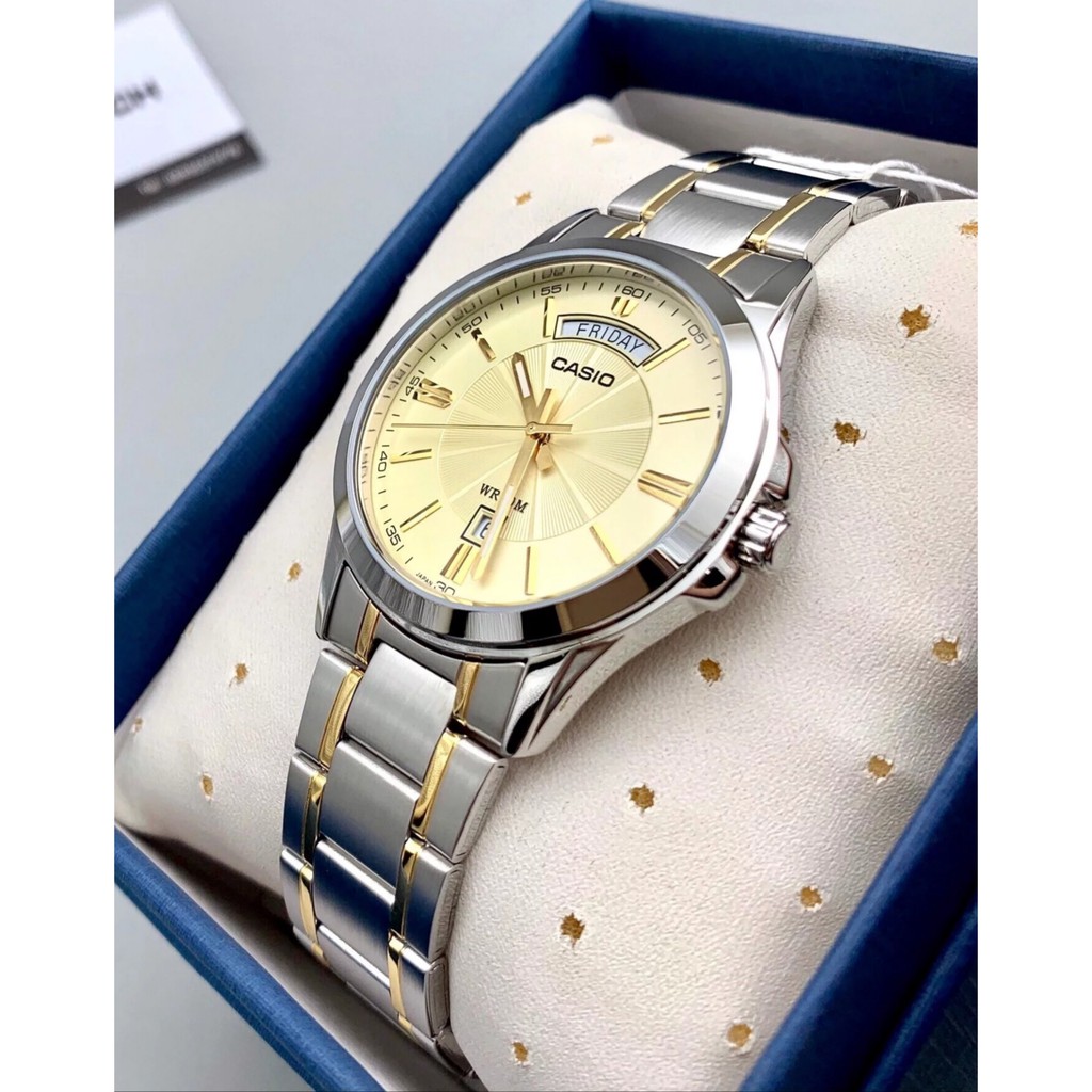 Đồng hồ nam Casio MTP-1381G-9AVDF - Máy Quartz Pin - Kính khoáng