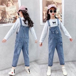 Quần yếm bò jean mềm , dáng suông bé gái 28 - 48kg m35