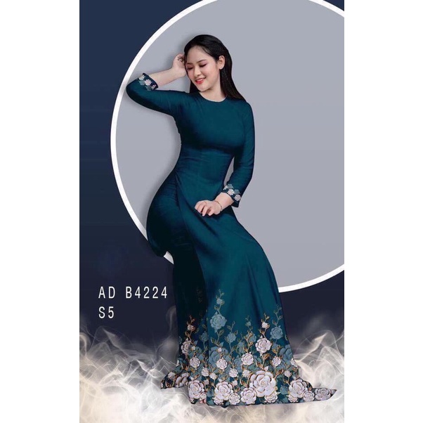 VẢI MAY ÁO DÀI HỌA TIẾT HOA TÀ ĐẸP