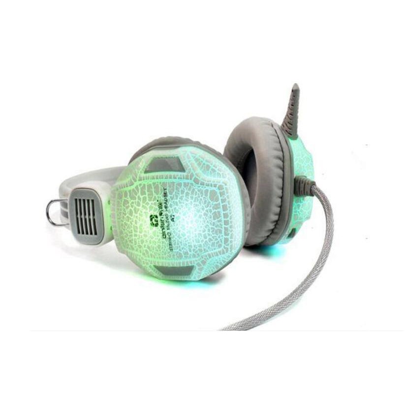 Tai nghe game chụp tai có míc Qinlian A7 Led chuyển nhiều màu, jack cắm 3.5 giá sốc