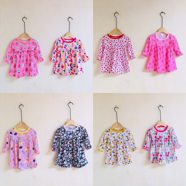 Set 2 Váy Cho Bé Gái 𝑭𝒓𝒆𝒆𝒔𝒉𝒊𝒑Váy Cotton Mềm Dài Tay Cho Bé -SAMKID