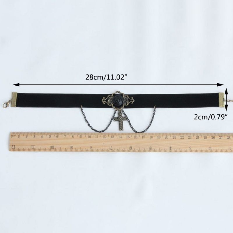 Vòng Cổ Choker Hình Hoa Hồng Đen Phong Cách Punk Dành Cho Nữ