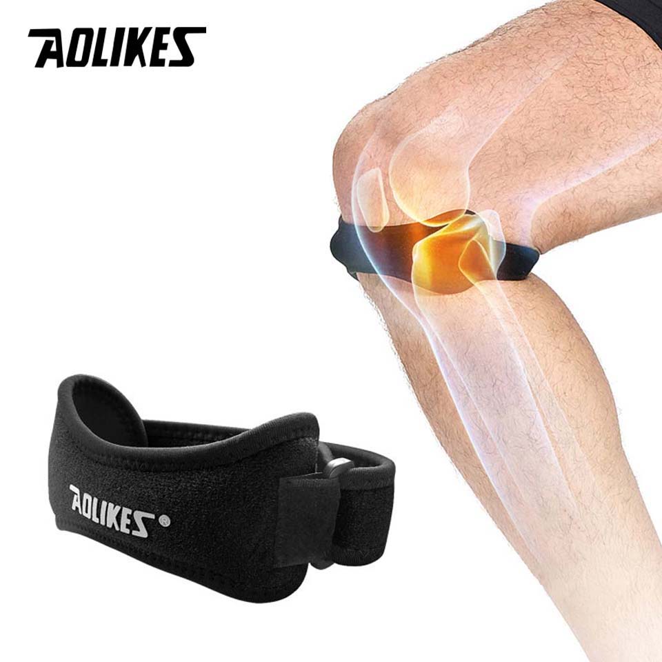 AOLIKES Đệm Bảo Vệ Đầu Gối Bằng EVA Có Thể Điều Chỉnh Hỗ Trợ Chơi Bóng Chuyền / Bóng Chày /