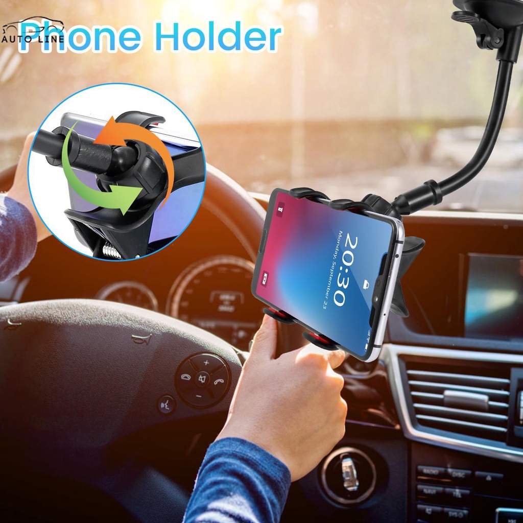 Giá Đỡ Điện Thoại Xoay 360 Độ Gắn Xe Hơi Tiện Dụng° Đế Đỡ Kính Chắn Gió Xoay Được Với Cốc Hút Thông Dụng SHOPCYC3385