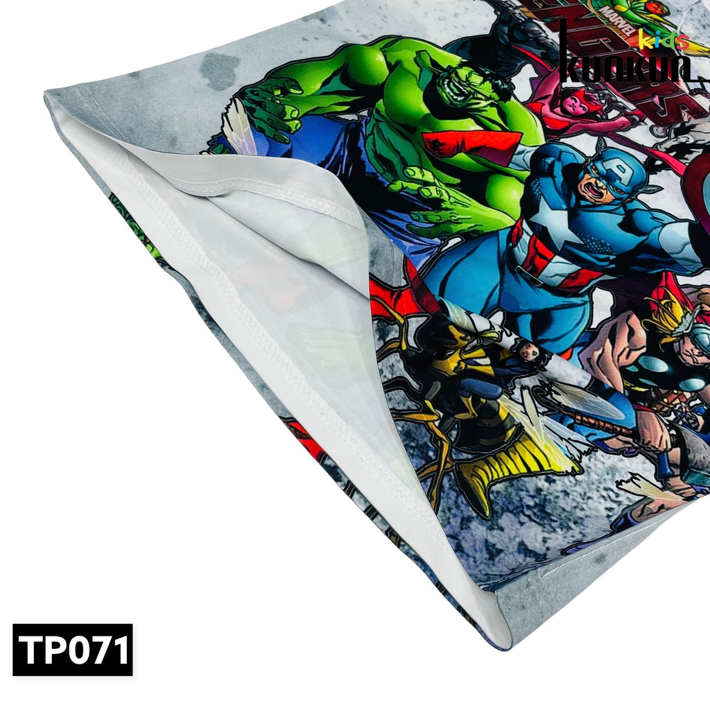 Quần áo bé trai thun lạnh hình biệt đội anh hùng marvel size từ 10kg-40kg Kunkun Kid TP071