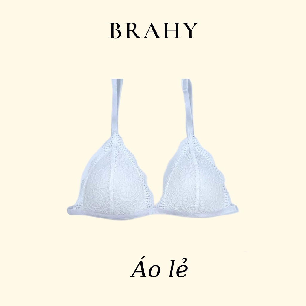 Bộ đồ lót nữ ren sexy trắng đơn giản có mút hàng thiết kế siêu cấp BRAHY một 023