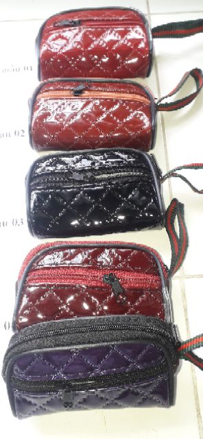 Một cái ví_bóp da Pu mini đa năng 2 dây kéo kích thước 10x6x3 cm rất đẹp