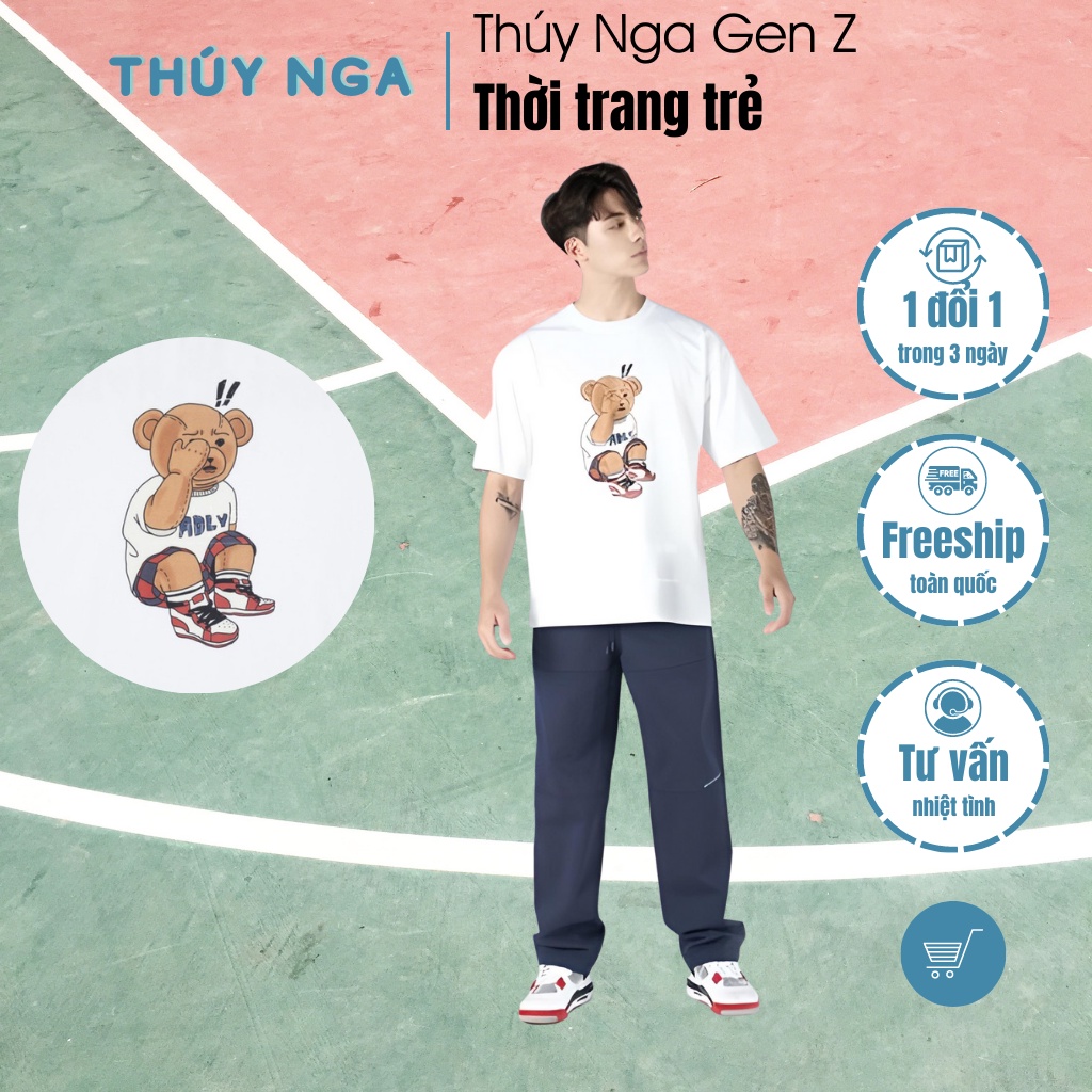 Áo phông, áo thun ADLV hàn quốc vải cotton 95% in 3D