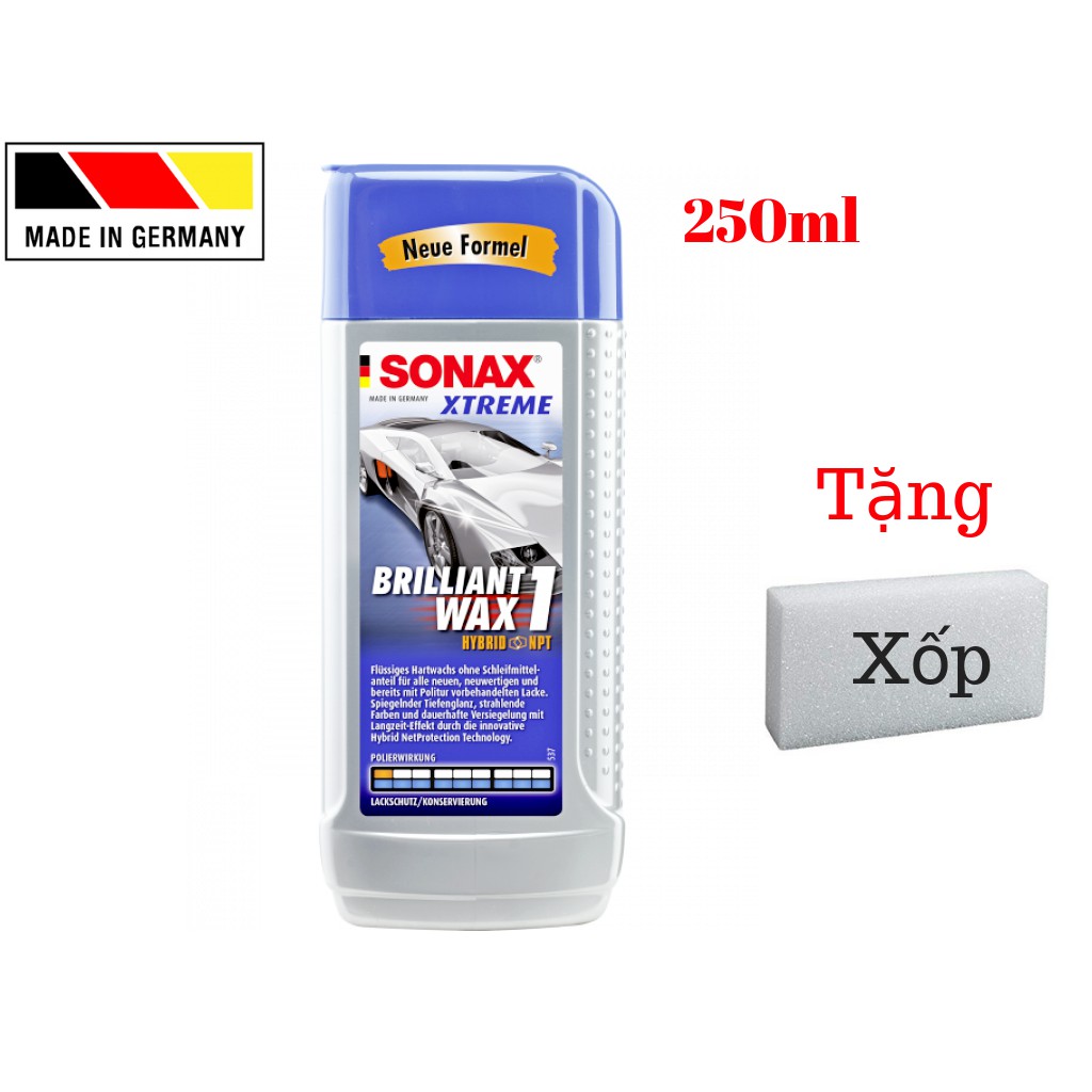 Dung Dịch Đánh Bóng Sơn Xe Sonax Wax 1 201100 Nhập Đức 250ml