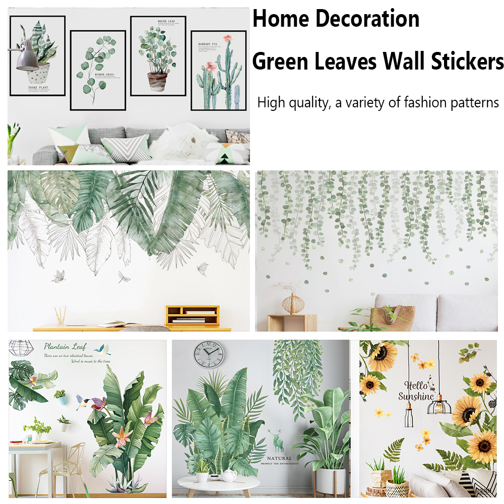 Miếng Dán Tường Trang Trí Nội Thất Hình Lá Cây Xinh Xắn