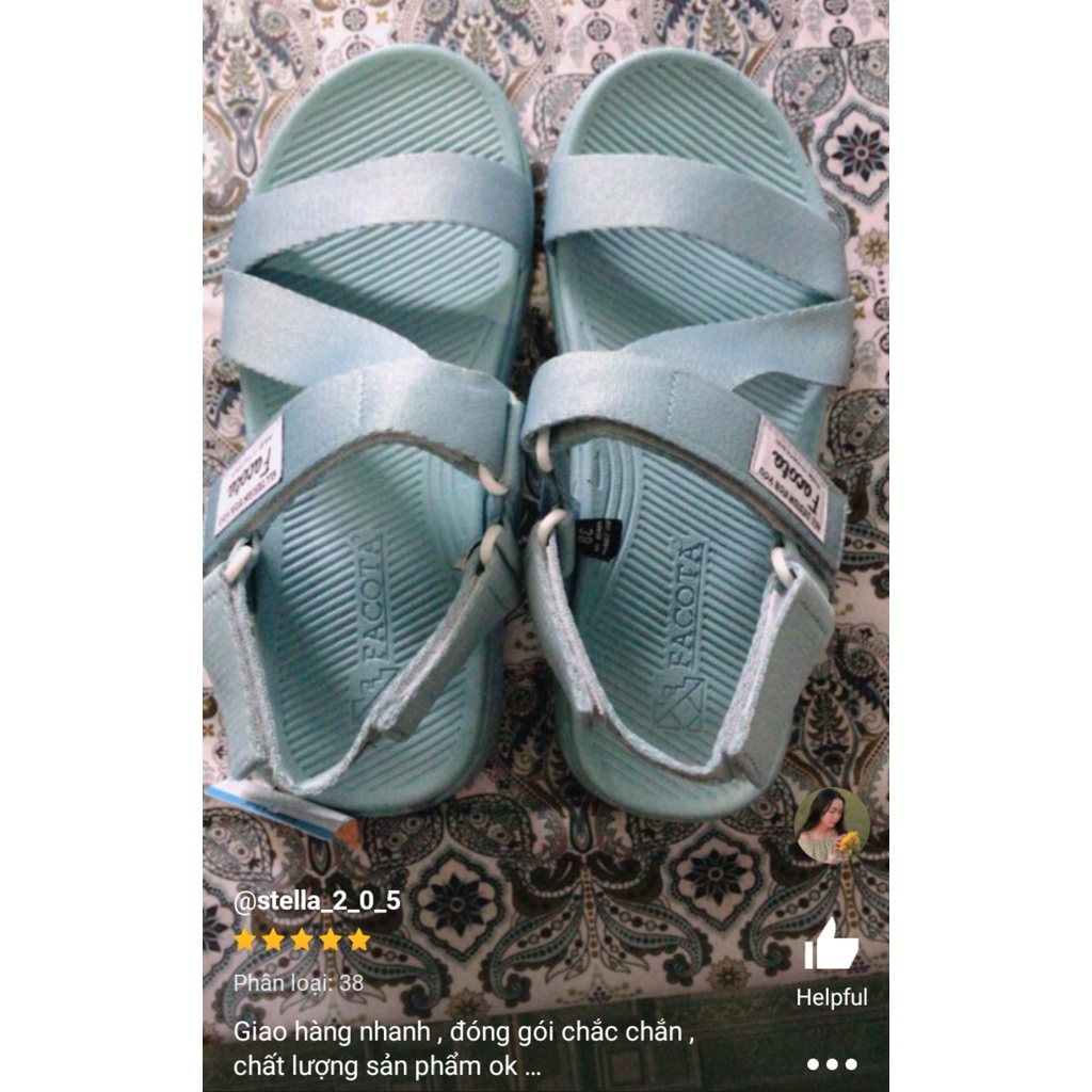 Giày Dép Sandal Unisex thể thao Facota NN06 Xanh Ngọc bảo hành 365 Ngày