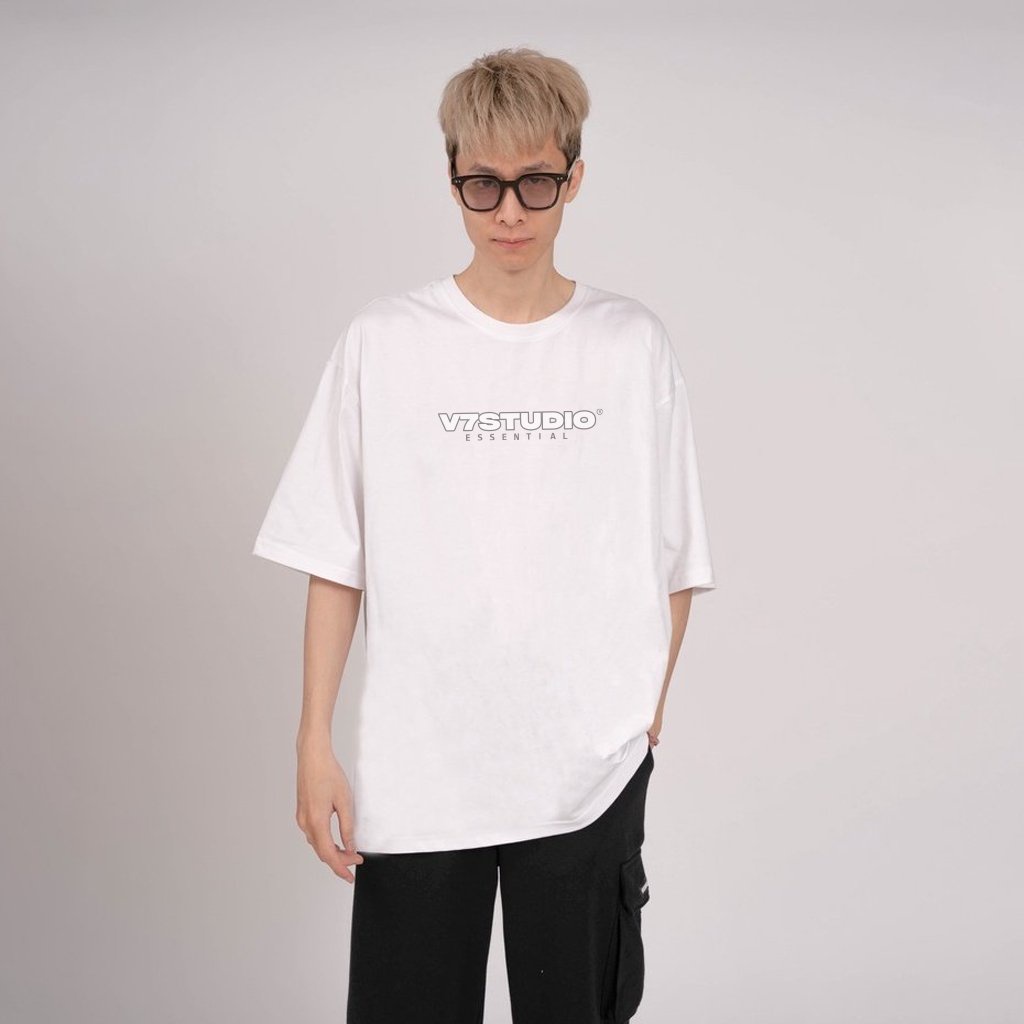 Áo thun unisex V7 Studio Essential phông tay lỡ nam nữ form rộng Local Brand-V394